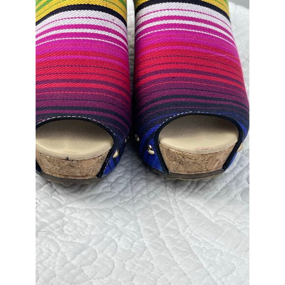 Volatile Womens 7 Multicolored Picadillo Wedge Serape Slingback Summer Sandal - Picture 5 of 12